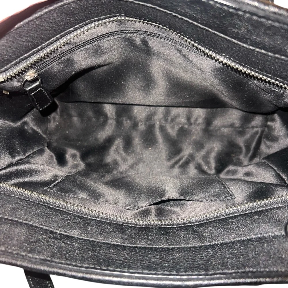 Coach Taylor Signature Bette Mini Tote Monogram Black Silver Canvas Classic